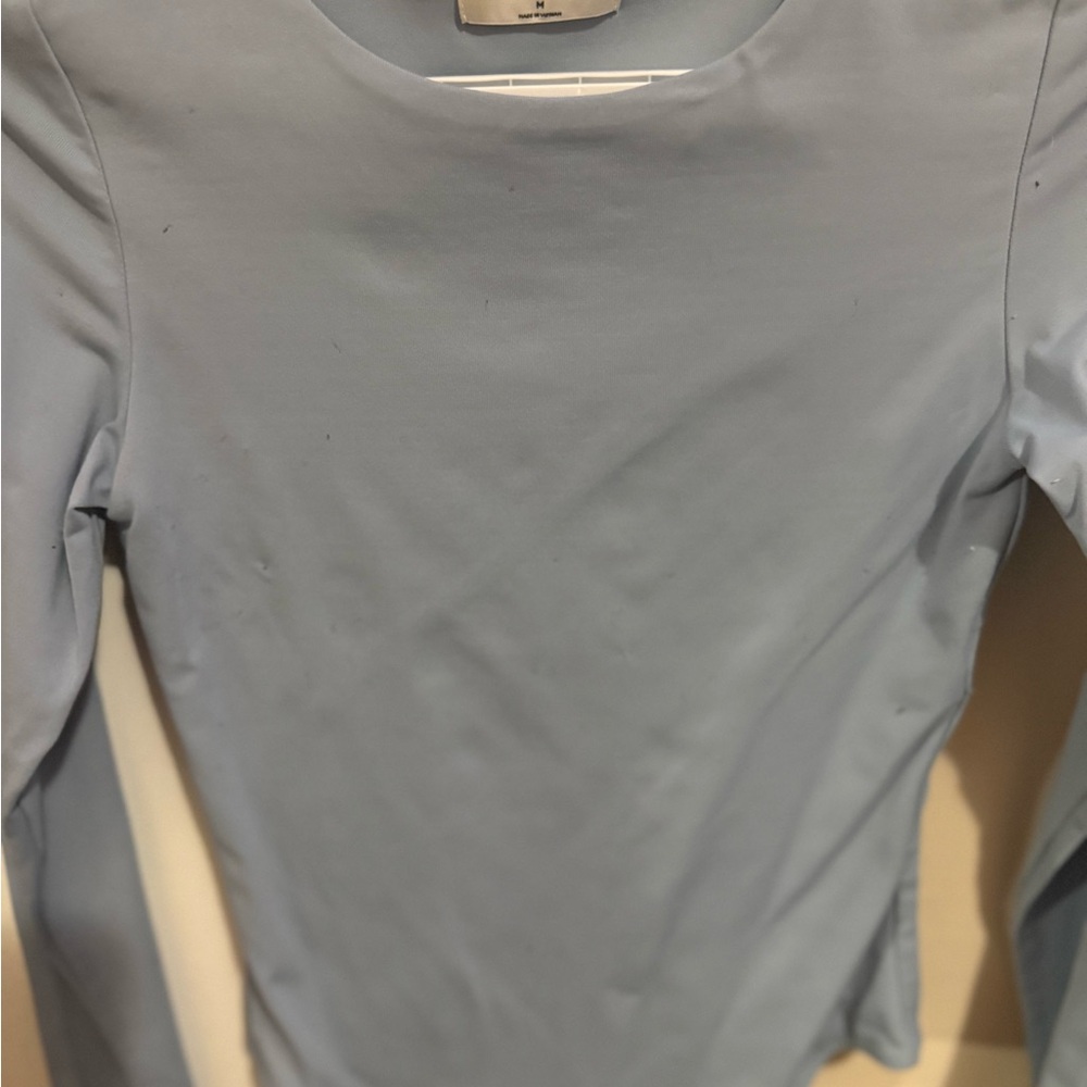 Babaton Sky Blue Crew Neck Top